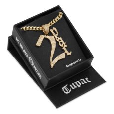 画像1: × 2pac Classic Logo Necklace ネックレス ゴールド チェーン 2パック ロゴ コラボ (1)