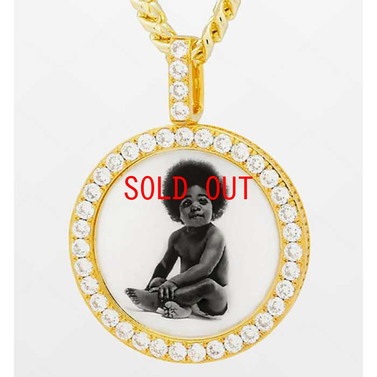 画像2: × Notorious B.I.G Biggie The Ready to Die Necklace Gold ネックレス ノトーリアス ビギー (2)