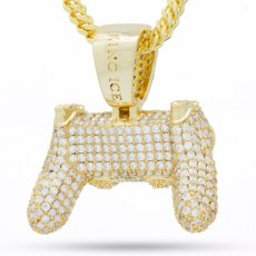 画像2: × PlayStation Controller Iced Classic Gold Necklace 14K プレイステーション コントローラー ネックレス ゴールド (2)