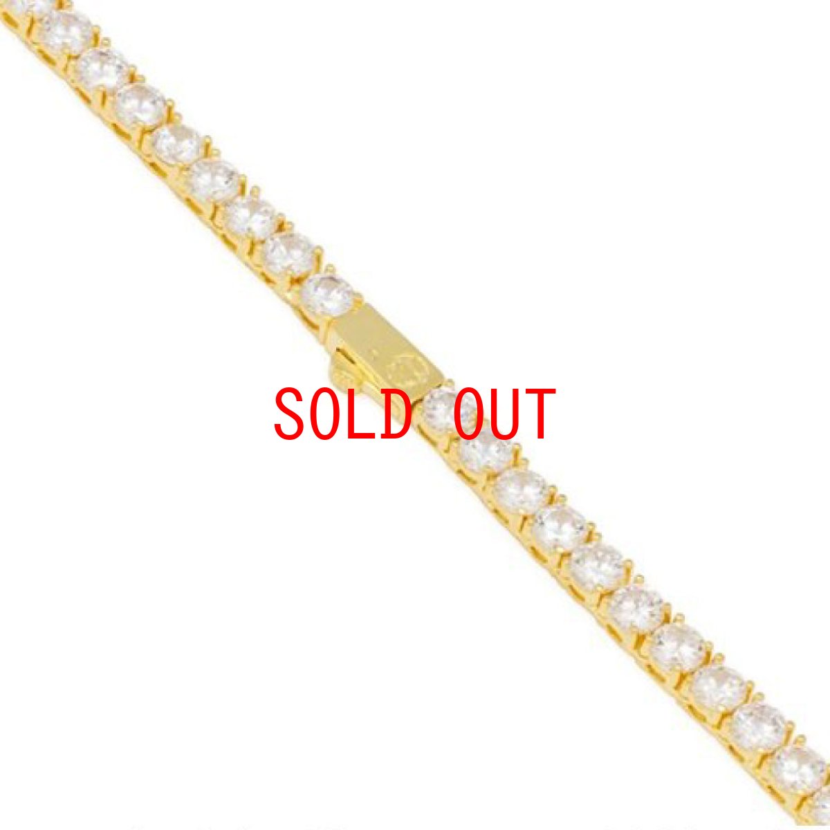 画像3: Tennis Chain Necklace 4mm 14K Gold ネックレス ゴールド テニス チェーン  (3)