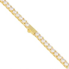 画像3: Tennis Chain Necklace 4mm 14K Gold ネックレス ゴールド テニス チェーン  (3)