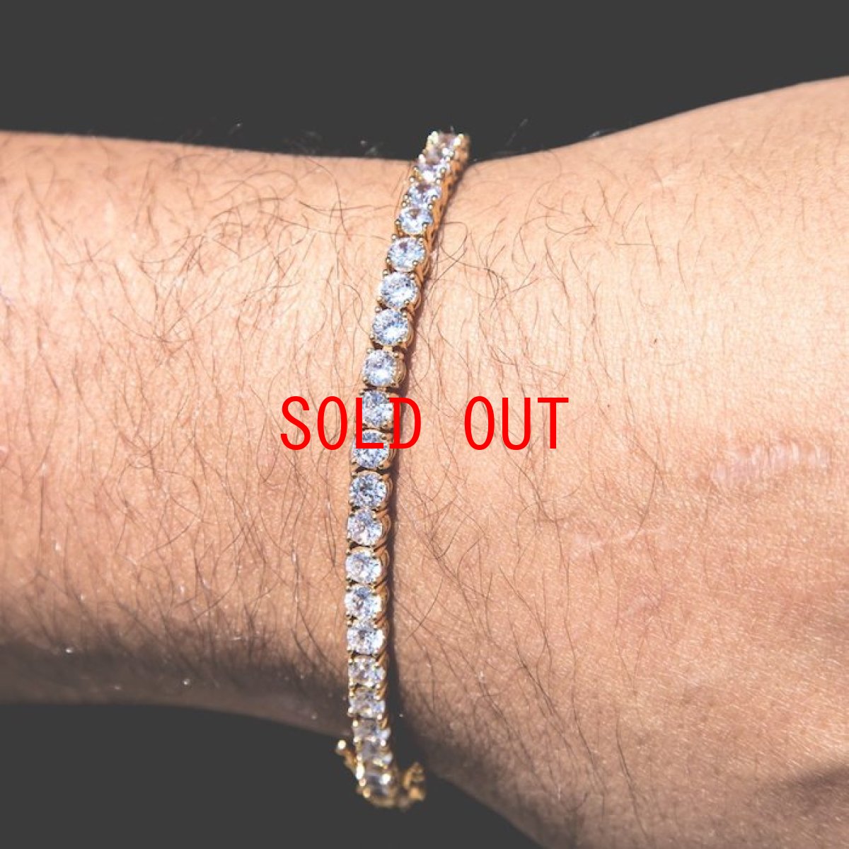 画像6: 5mm 14K Gold Single Row Tennis Bracelet テニス チェーン ブレスレット (6)