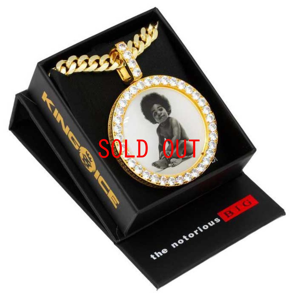 画像1: × Notorious B.I.G Biggie The Ready to Die Necklace Gold ネックレス ノトーリアス ビギー (1)