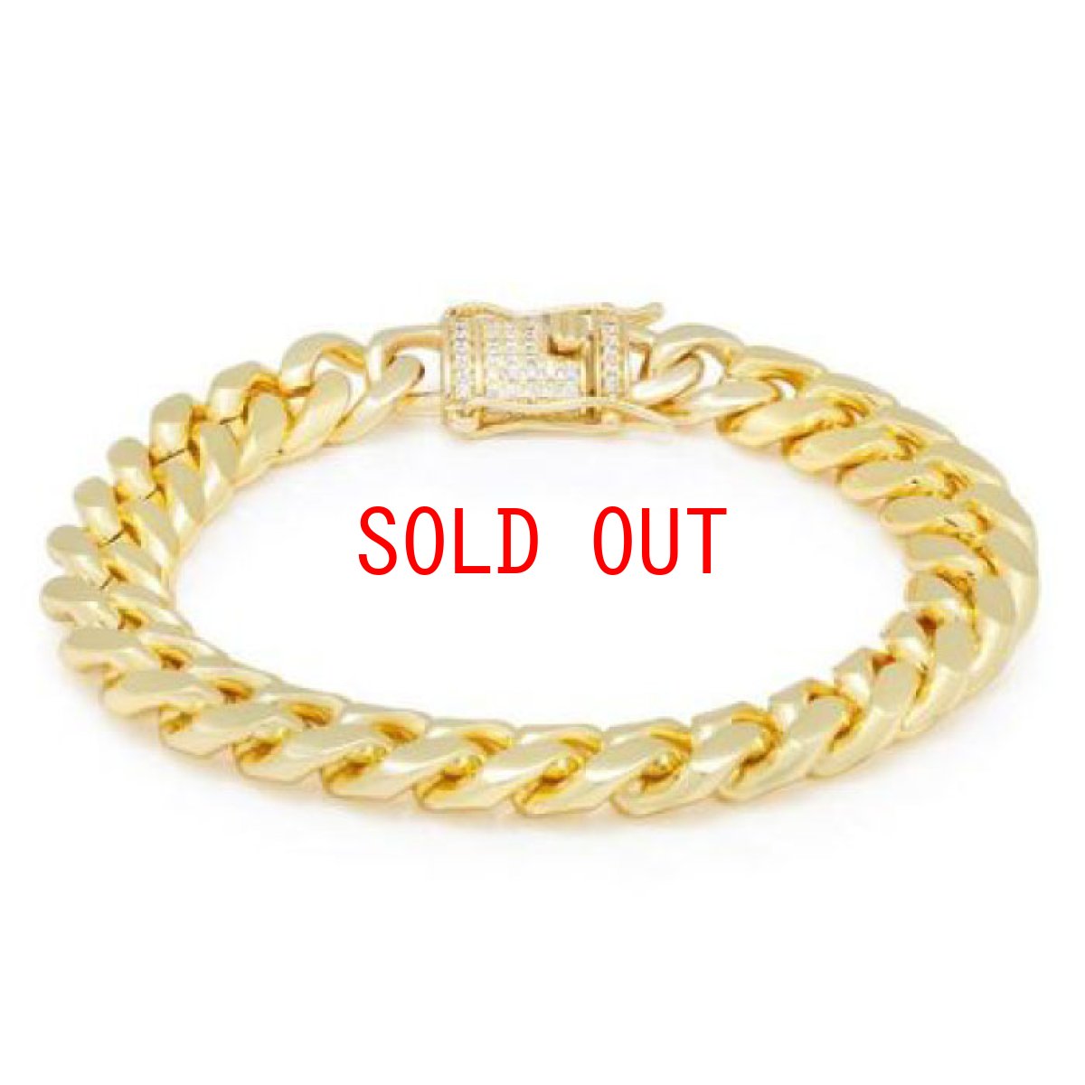 画像3: 10mm Miami Cuban Chain Bracelet マイアミ キューバン ブレスレット ゴールド (3)