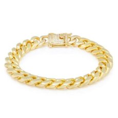 画像4: 10mm Miami Cuban Chain Bracelet ブレスレット ゴールド マイアミ キューバン ブレスレット Silver Gold シルバー ゴールド (4)