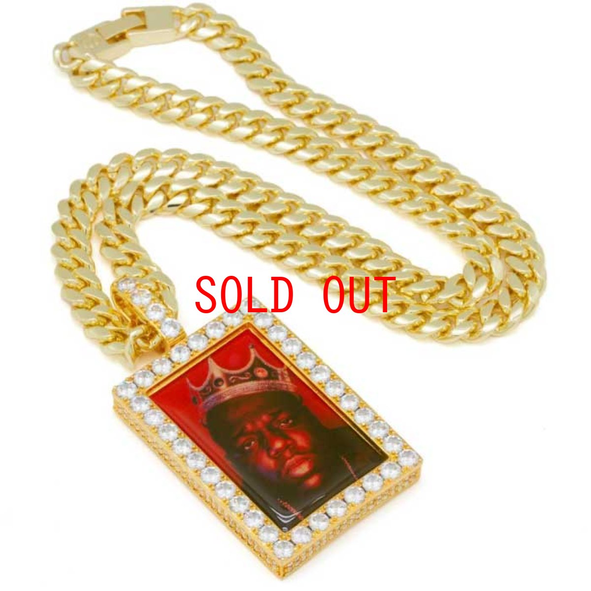 画像4: × Notorious B.I.G Biggie King of NY Necklace Gold ネックレス ノトーリアス ビギー (4)