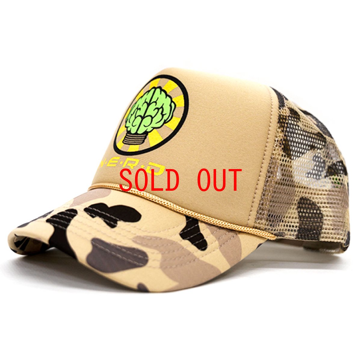 画像4: Mesh Cap Camo Red & Desert Camo メッシュ キャップ カモ 迷彩 N.E.R.D エヌイーアールディー  (4)