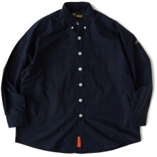 画像2: Deka BD L/S Solid Shirt ボタンダウン 長袖 シャツ Navy (2)