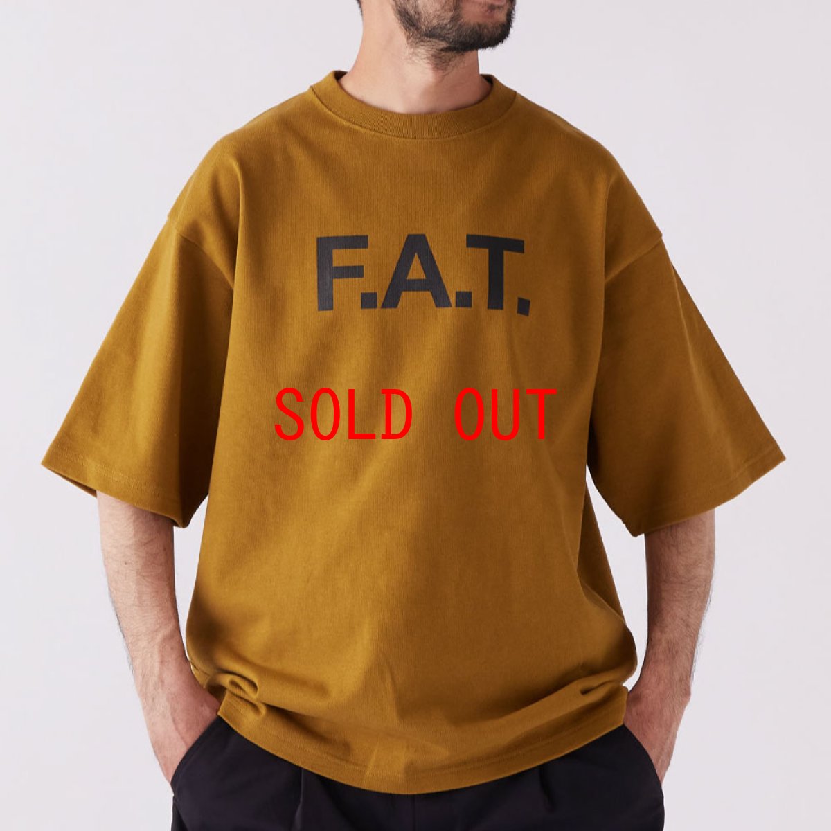 画像9: Law S/S Logo Tee T-Shirt ロゴ ヘビーオンス 13oz 半袖 Tシャツ Mustard Brown (9)