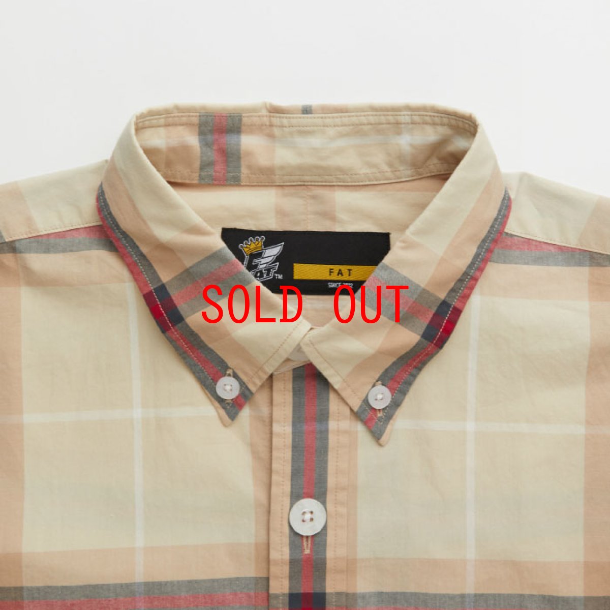 画像4: Deka Cheka L/S Shirt チェック ボタンダウン 長袖 シャツ Beige (4)