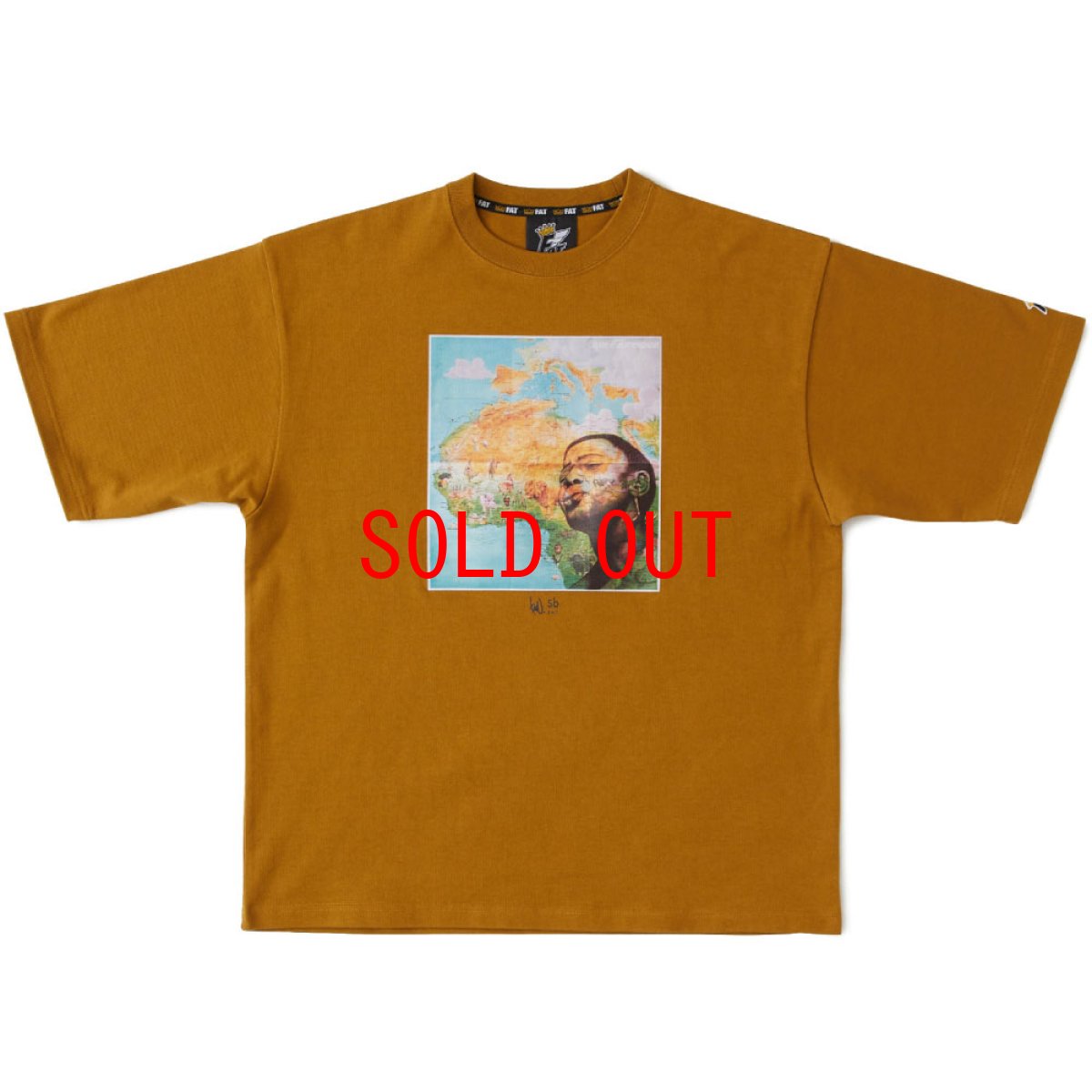 画像1: × TAVU"Makes" S/S Tee T-Shirt パリ アーティスト グラフィック ヘビーオンス 13oz 半袖 Tシャツ Mustard Brown (1)
