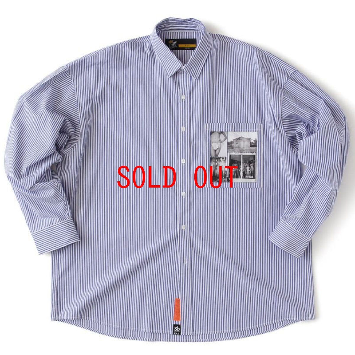 画像2: × S.B. × SB"VERSE" L/S Stripe Shirt Scott Bourne アーティスト ストライプ シャツ (2)