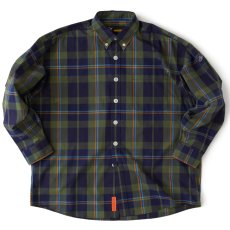 画像2: Deka Cheka L/S Shirt チェック ボタンダウン 長袖 シャツ Green (2)