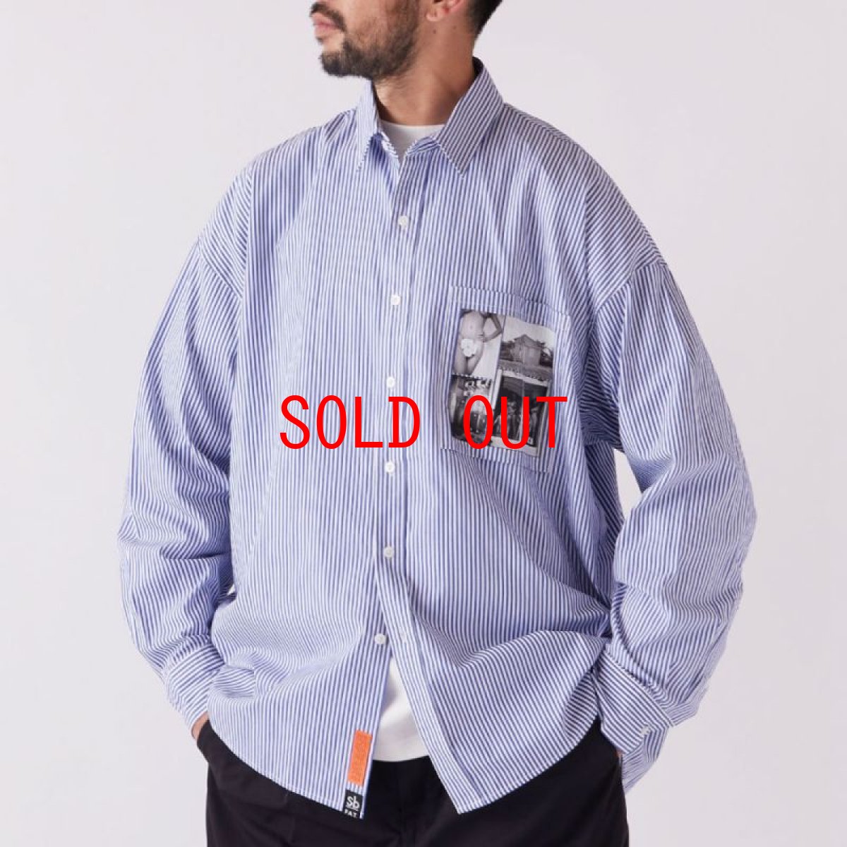 画像1: × S.B. × SB"VERSE" L/S Stripe Shirt Scott Bourne アーティスト ストライプ シャツ (1)