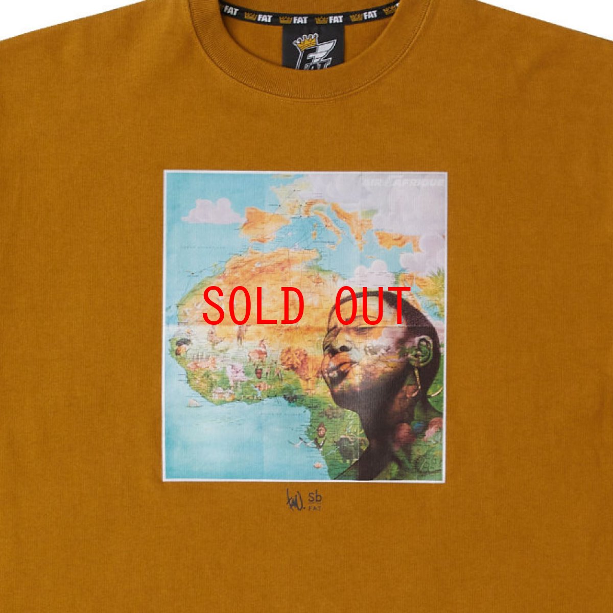 画像7: × TAVU"Makes" S/S Tee T-Shirt パリ アーティスト グラフィック ヘビーオンス 13oz 半袖 Tシャツ Mustard Brown (7)