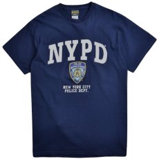 画像1: NYPD Logo S/S Official Tee オフィシャル ニューヨーク 市警察 半袖 Tシャツ Navy (1)
