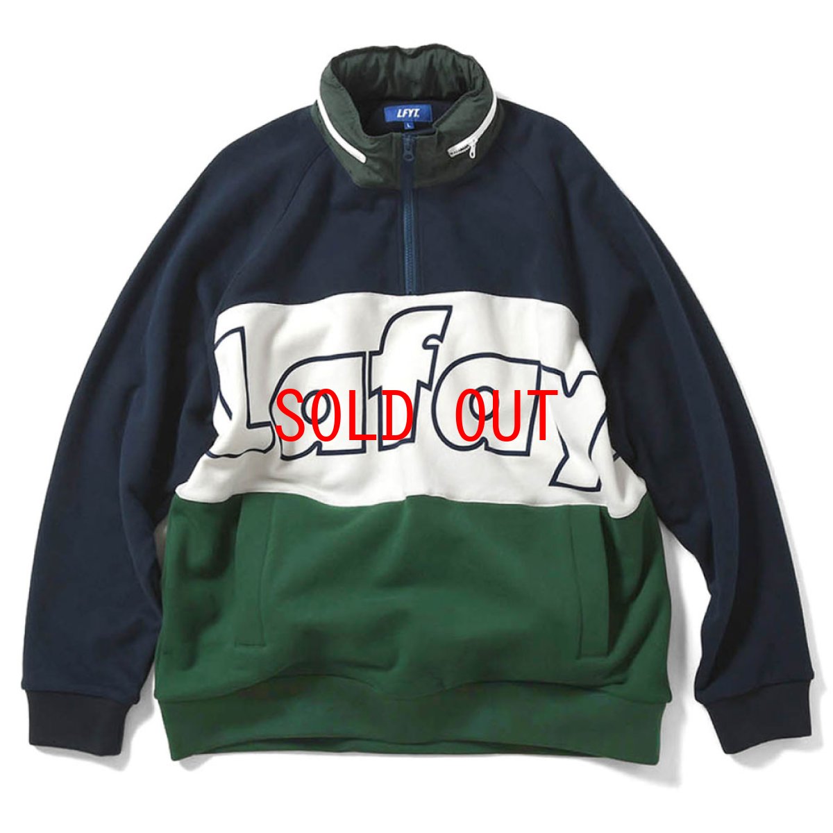 画像1: Outline Lafayette Logo Classic Sweat Anorak アウトライン ラファイエット ロゴ スウェット アノラック Green (1)