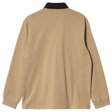 画像2: Cord Rugby L/S Polo Shirts 襟 コーデュロイ ラグビー シャツ Dusty H Brown Black (2)