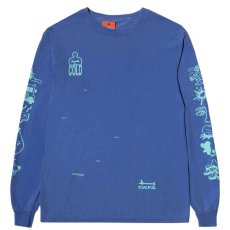 画像1: Frozen Goods Full Throttle L/S Tee 長袖 Tシャツ Blue (1)