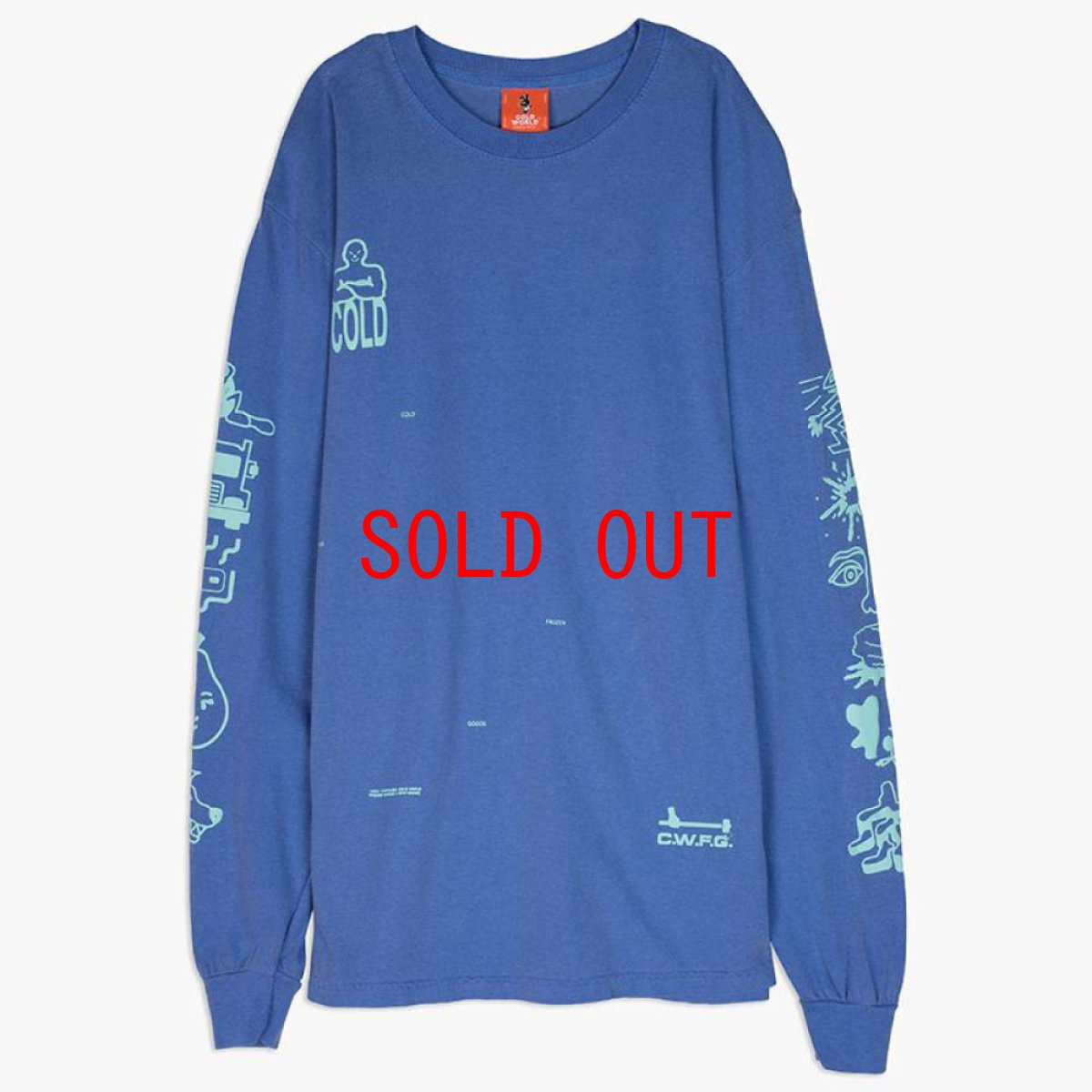 画像4: Frozen Goods Full Throttle L/S Tee 長袖 Tシャツ Blue (4)