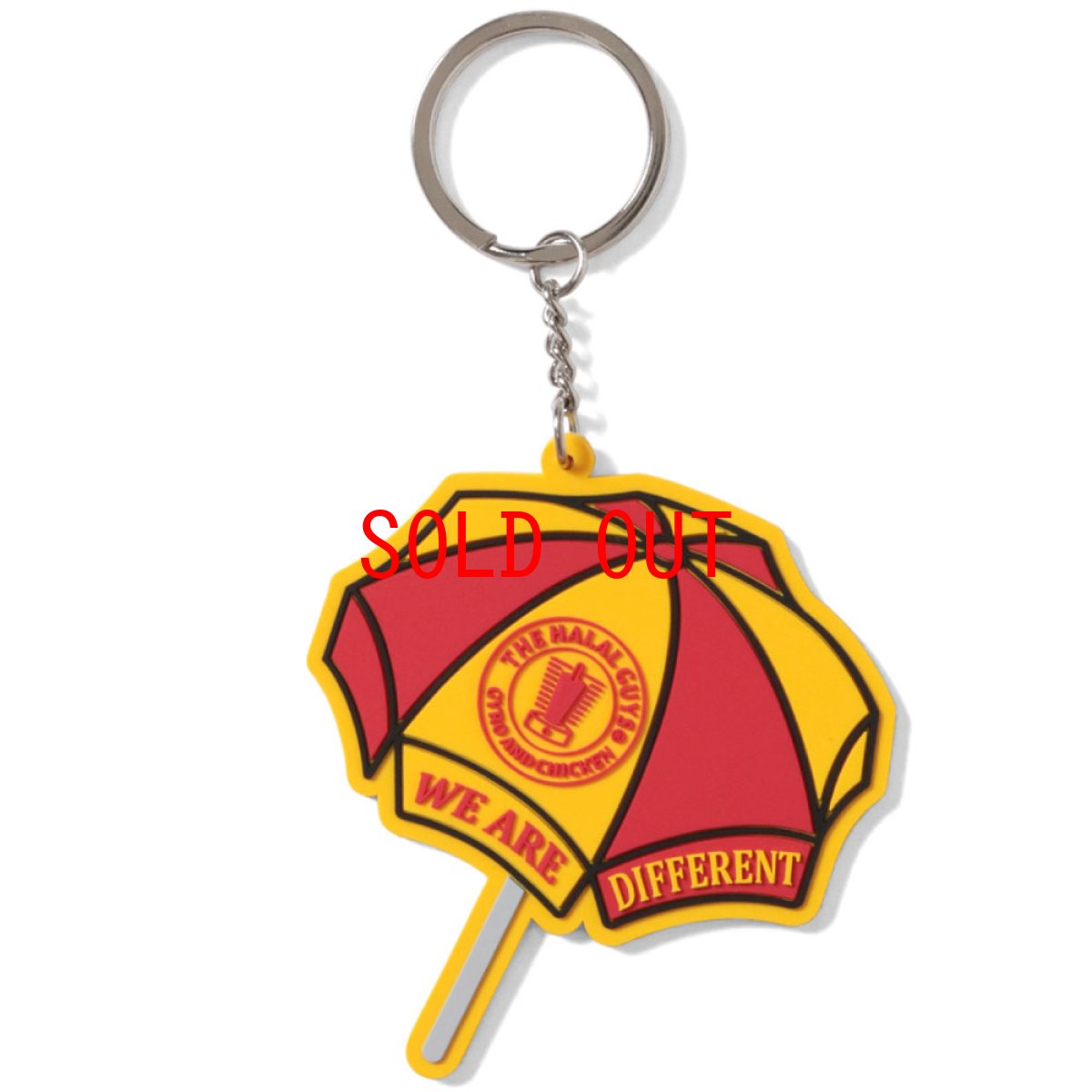 画像1: × The Halal Guy Umbrella Rubber Key Chain ハラル ガイズ キーホルダー Yellow  (1)