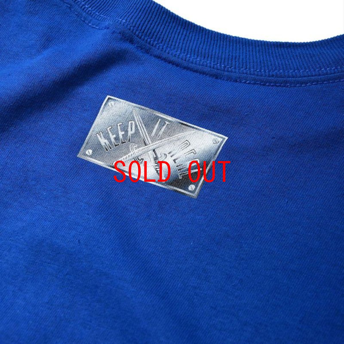 画像4: Metallic Lafayette Logo L/S Tee メタリック ロゴ 長袖 Tシャツ Blue (4)