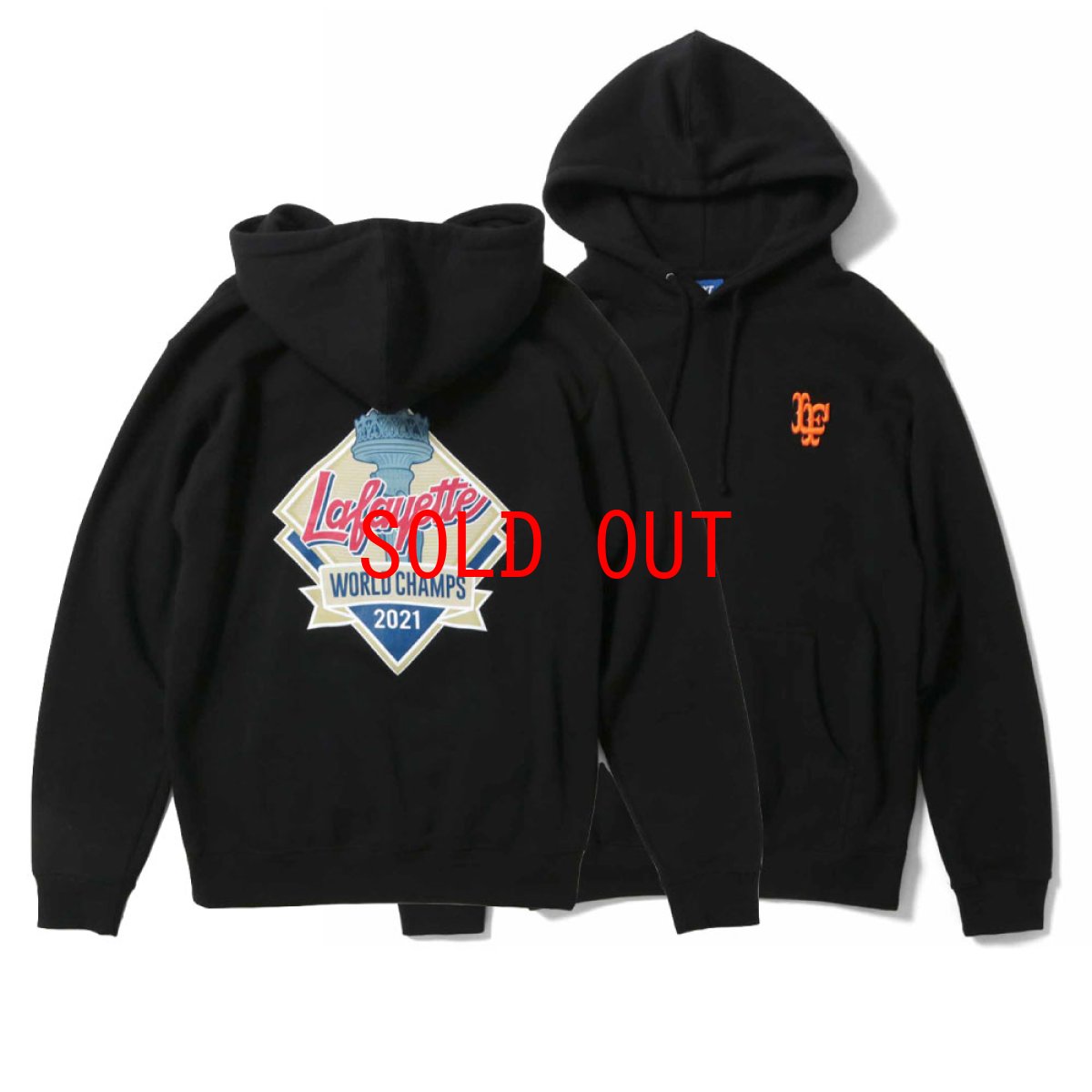 画像1: World Champs 2021 LF Logo Hooded Sweatshirt プルオーバー パーカー スウェット Black (1)