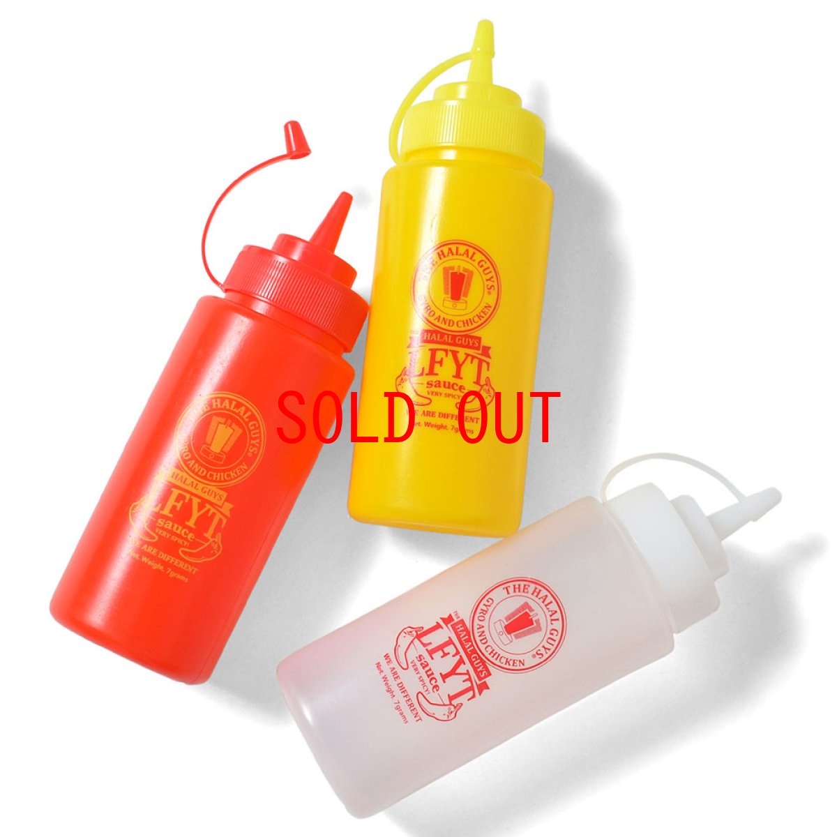 画像1: × The Halal Guy Hot Sauce Dispensers 3P Set ホット ソース ディスペンサー セット  (1)