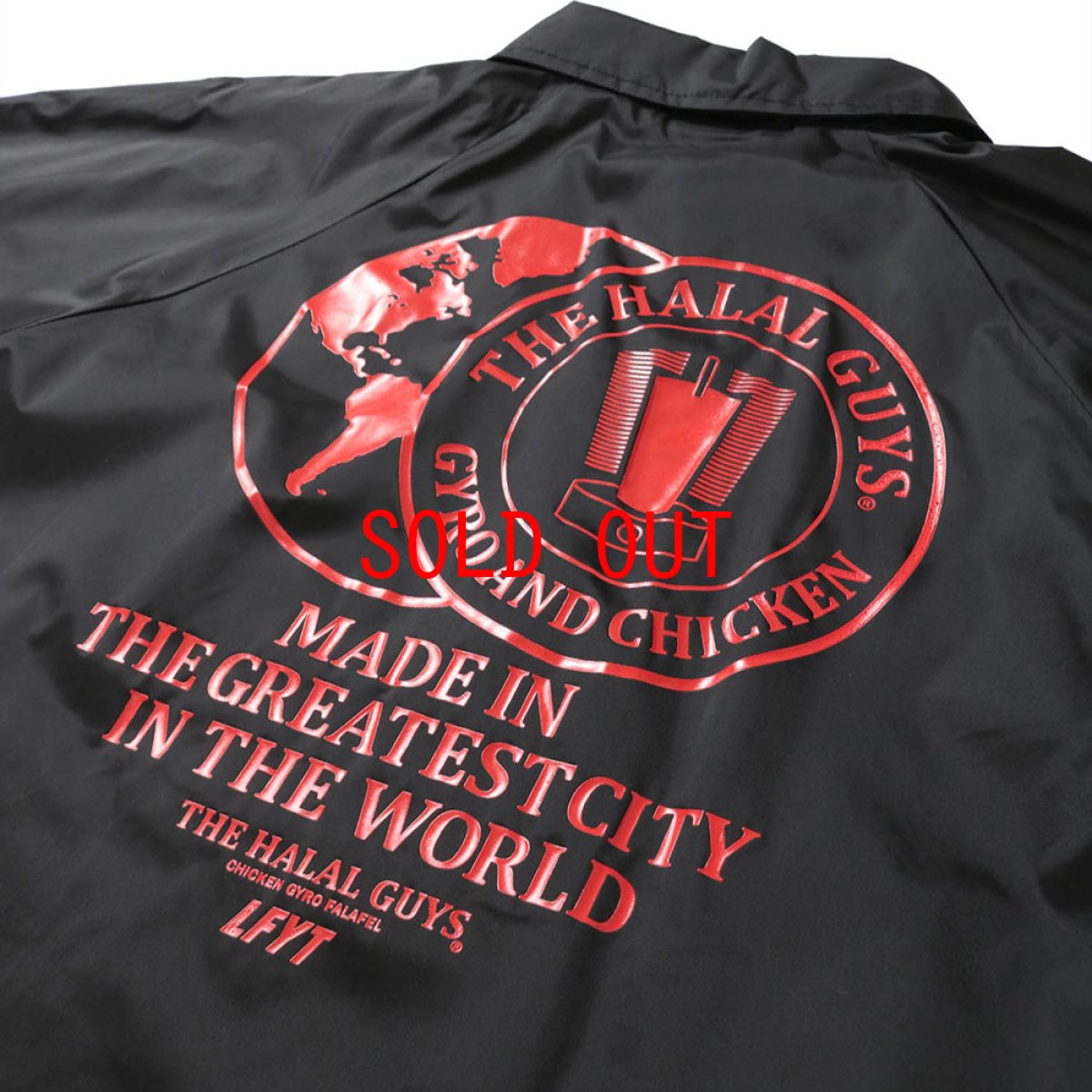 画像7: × The Halal Guys Logo Coaches Jacket ハラル ガイズ ロゴ コーチ ジャケット Black (7)