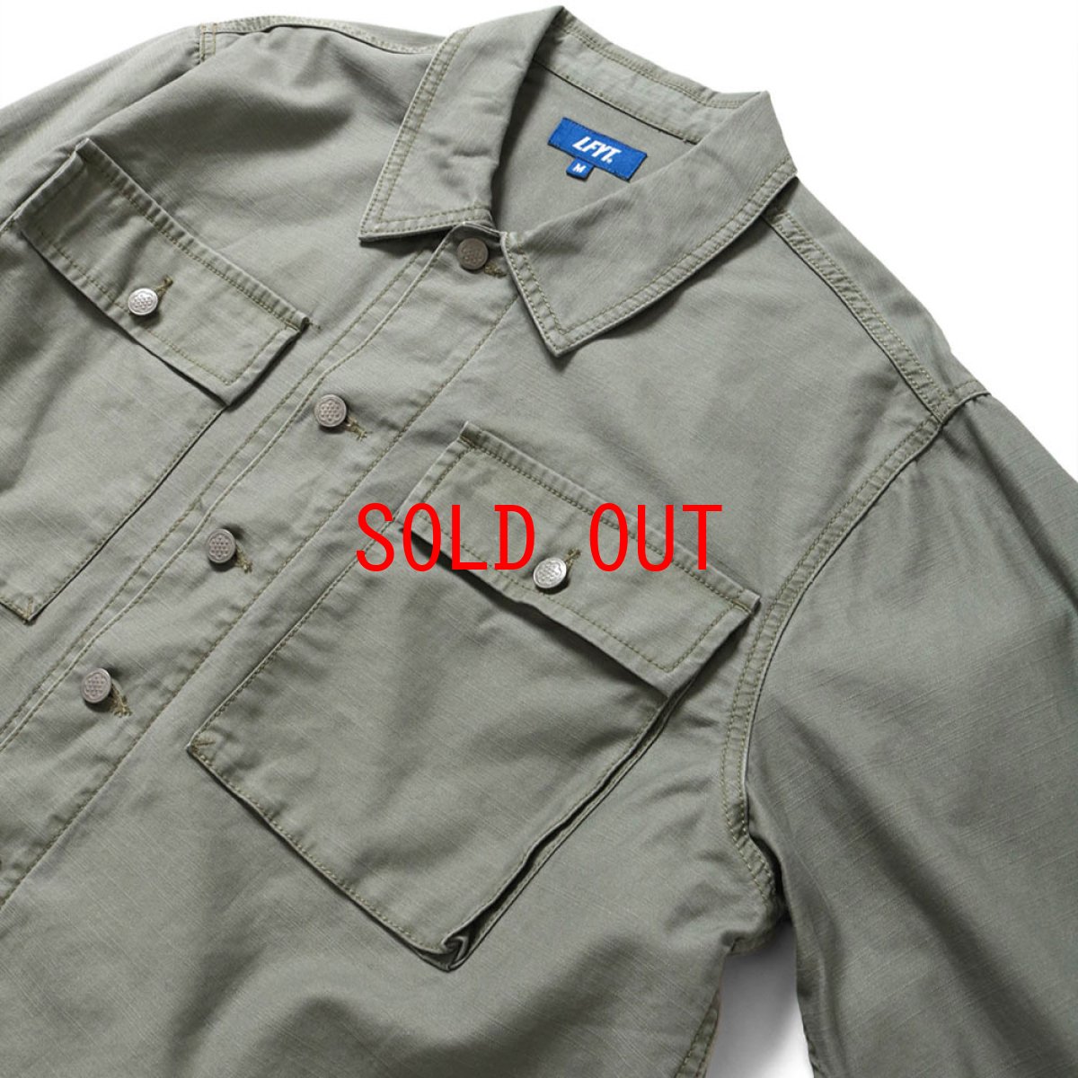 画像4: Military Code Flight Utility Shirt 長袖 ミリタリー フライト シャツ ジャケット Olive Green (4)