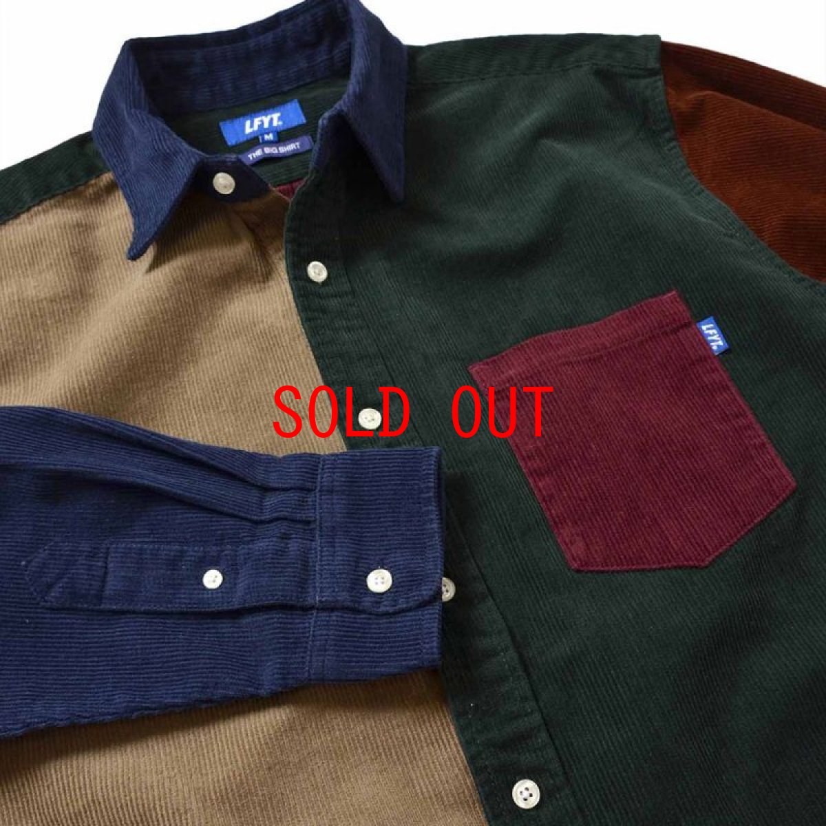 画像8: L Logo Big Silhouette Corduroy Shirt 長袖 コーデュロイ シャツ Multi (8)