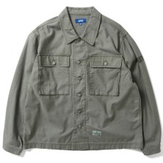 画像2: Military Code Flight Utility Shirt 長袖 ミリタリー フライト シャツ ジャケット Olive Green (2)