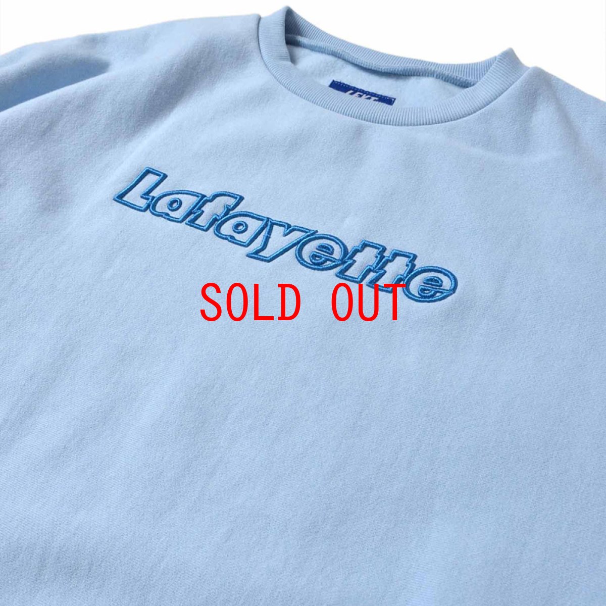 画像6: Outline Logo US Cotton Crewneck Sweatshirt アウトライン クルーネック スウェット Light Blue  (6)