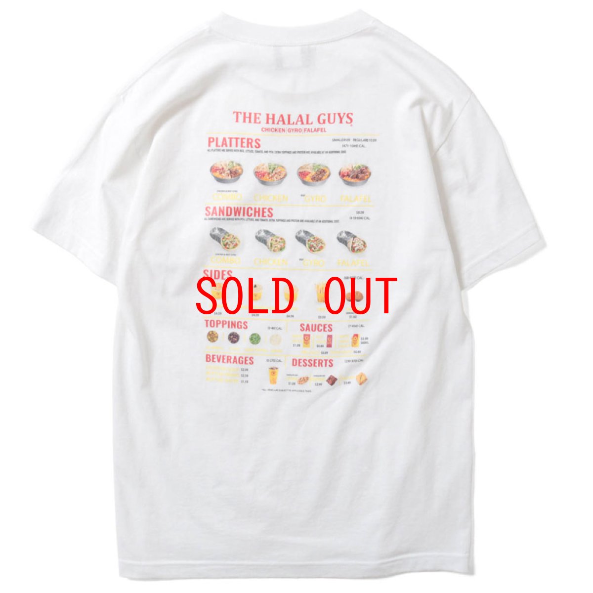画像4: × The Halal Guy Menu S/S Tee ハラルガイズ メニュー 半袖 Tシャツ White (4)