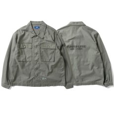 画像1: Military Code Flight Utility Shirt 長袖 ミリタリー フライト シャツ ジャケット Olive Green (1)