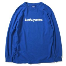 画像1: Metallic Lafayette Logo L/S Tee メタリック ロゴ 長袖 Tシャツ Blue (1)