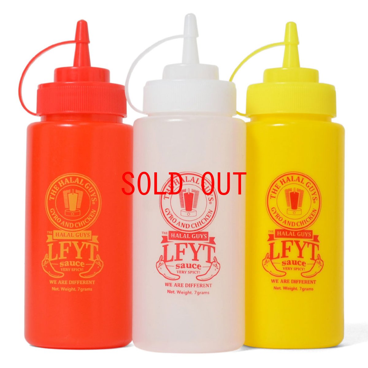 画像2: × The Halal Guy Hot Sauce Dispensers 3P Set ホット ソース ディスペンサー セット  (2)