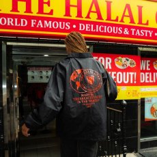 画像1: × The Halal Guys Logo Coaches Jacket ハラル ガイズ ロゴ コーチ ジャケット Black (1)