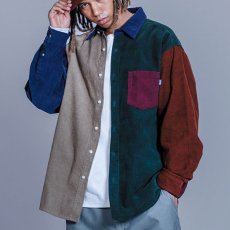 画像1: L Logo Big Silhouette Corduroy Shirt 長袖 コーデュロイ シャツ Multi (1)