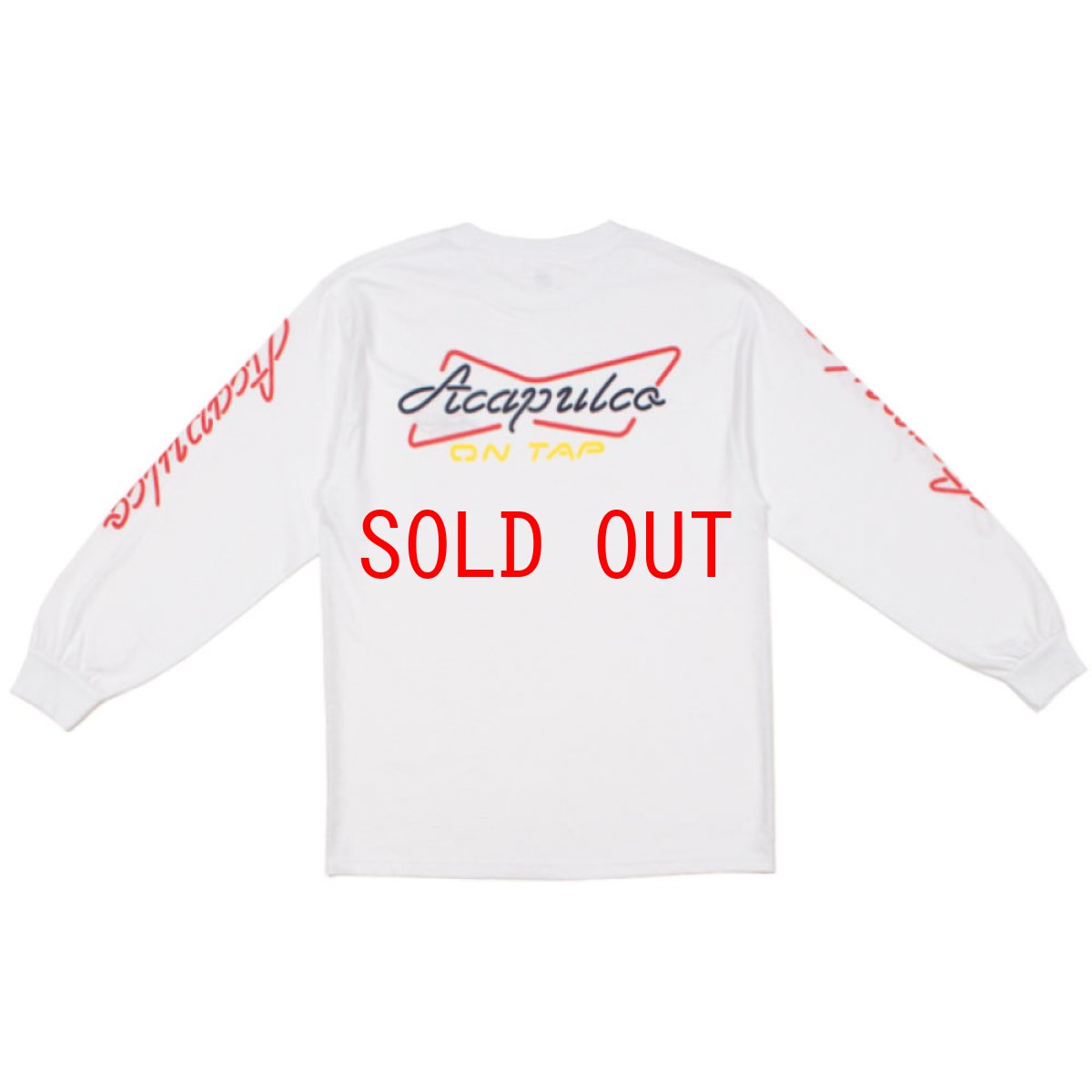 画像3: Buy Back Retro L/S Neon embroidery Tee ロングスリーブ ロンT 長袖 Tシャツ 刺繍 White (3)