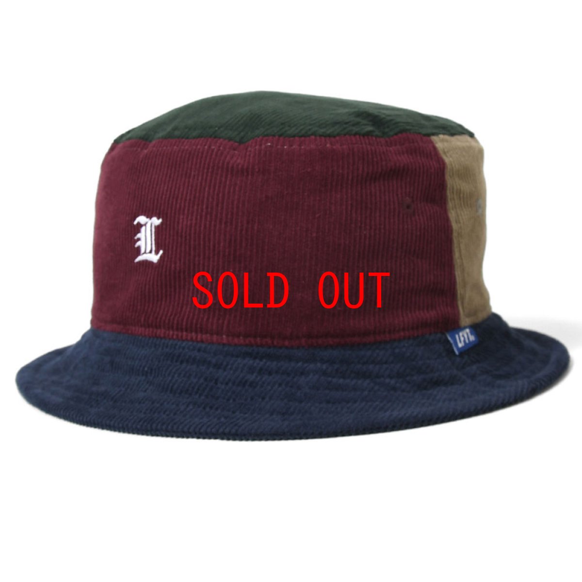 画像1: L Logo Corduroy Bucket Hat コーデュロイ バケット ハット 帽子 Multi (1)