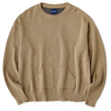 画像2: IB Varsity Knit バーシティー ニット コットン カレッジ ロゴ Sand Beige (2)