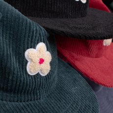 画像18: Daisy Corduroy 6 Panel Cap コーデュロイ 刺繍 キャップ 帽子 Navy Brown Burgundy Green (18)