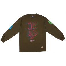 画像4: Are You Experienced L/S Tee ロングスリーブ ロンT 長袖 Tシャツ Olive Green (4)