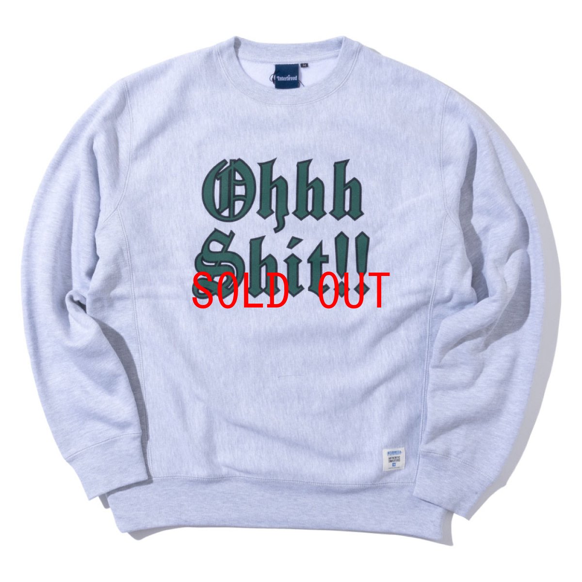 画像1: Ohhh Shit Crewneck Heavy Weight Sweat Shirt ヘヴィ スウェット クルーネック カレッジ ロゴ Ash Gray (1)