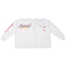 画像1: Buy Back Retro L/S Neon embroidery Tee ロングスリーブ ロンT 長袖 Tシャツ 刺繍 White (1)