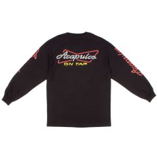 画像1: Buy Back Retro L/S Neon embroidery Tee ロングスリーブ ロンT 長袖 Tシャツ 刺繍 Black (1)