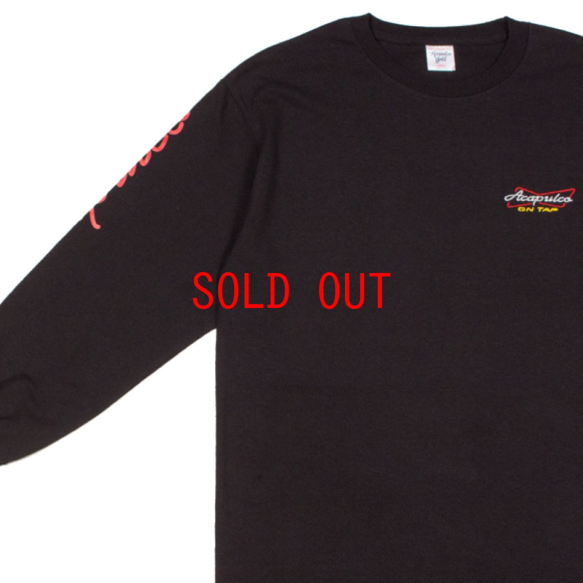 画像3: Buy Back Retro L/S Neon embroidery Tee ロングスリーブ ロンT 長袖 Tシャツ 刺繍 Black (3)