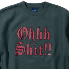 画像2: Ohhh Shit Crewneck Heavy Weight Sweat Shirt ヘヴィ スウェット クルーネック カレッジ ロゴ Green (2)