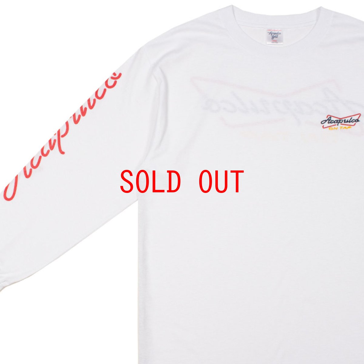 画像4: Buy Back Retro L/S Neon embroidery Tee ロングスリーブ ロンT 長袖 Tシャツ 刺繍 White (4)